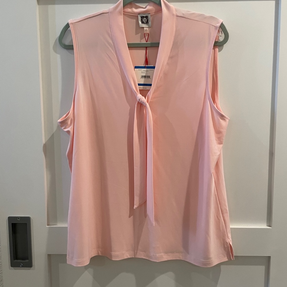 NWT Anne Klein Blush pink XL Sleeveless Blouse Tank Top